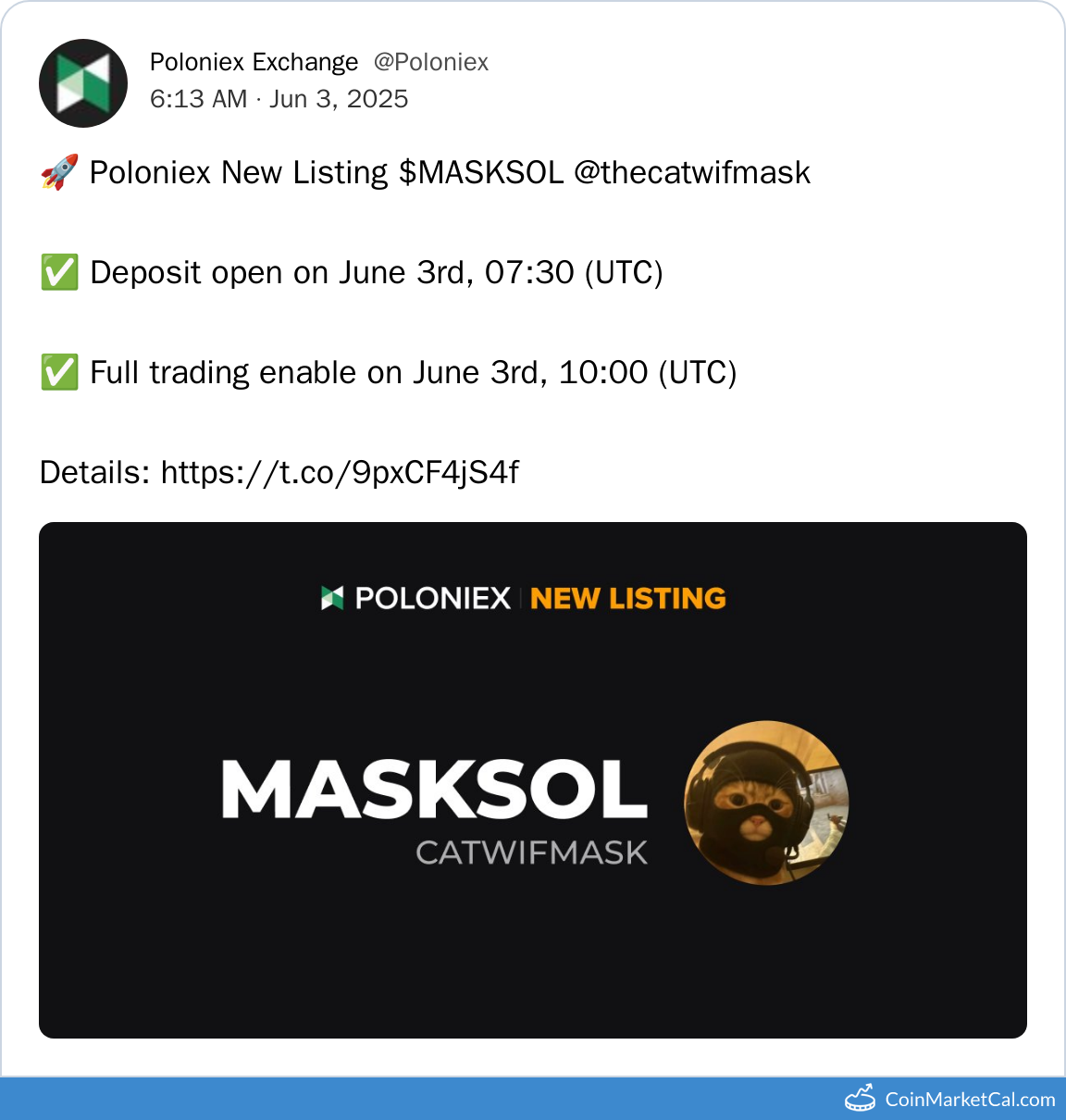 Poloniex Listing