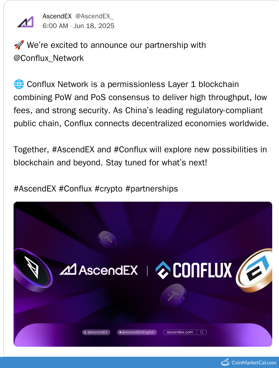 AscendEX & Conflux