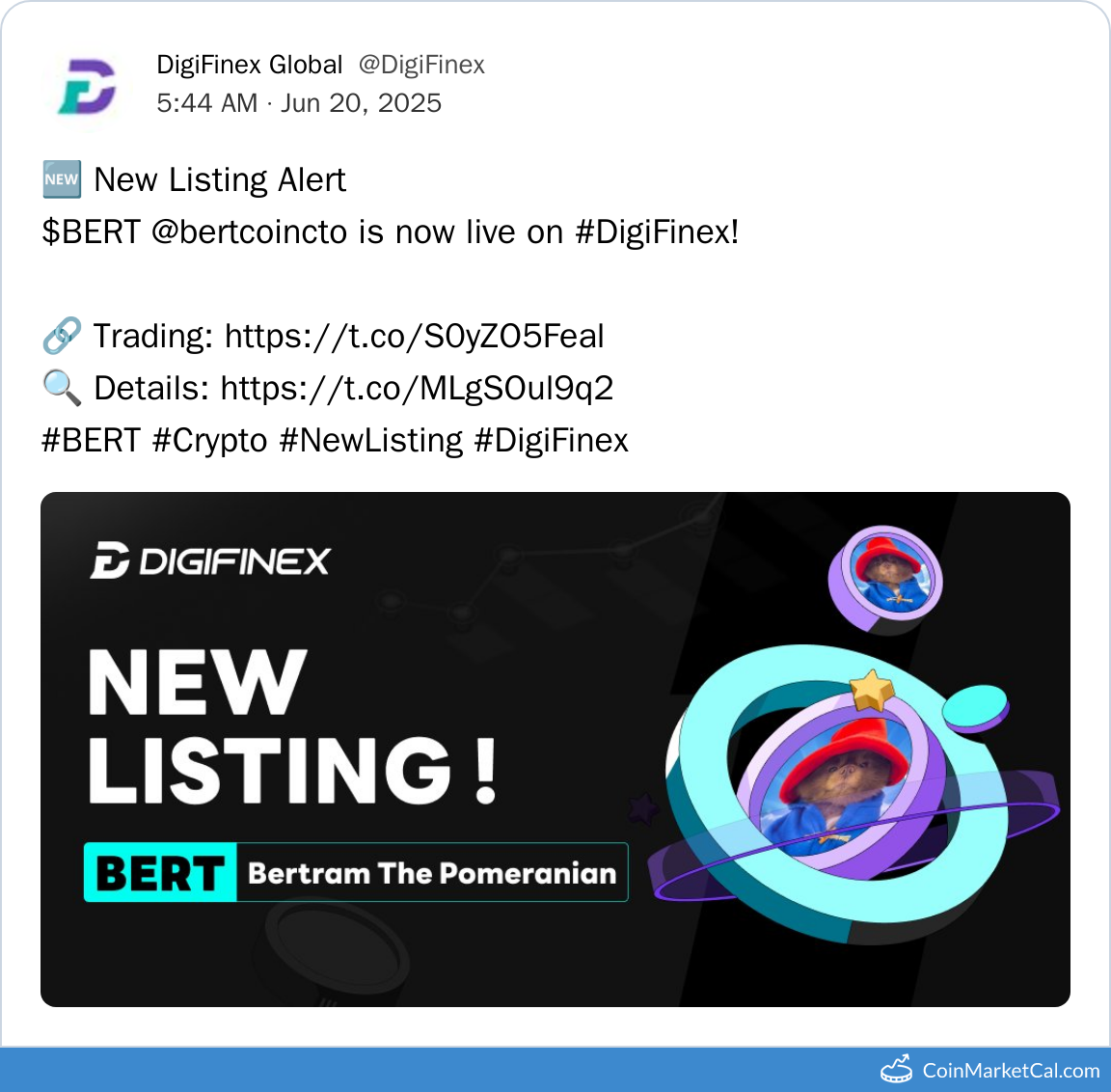 DigiFinex Listing
