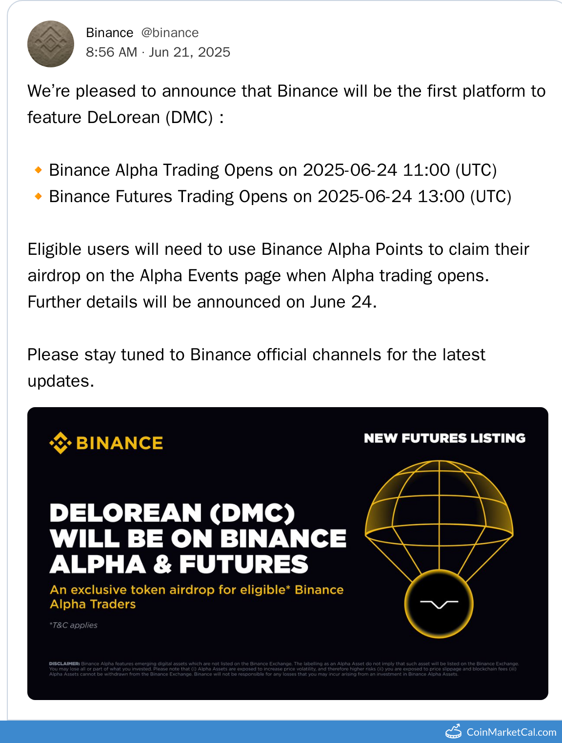 Binance Alpha Listing