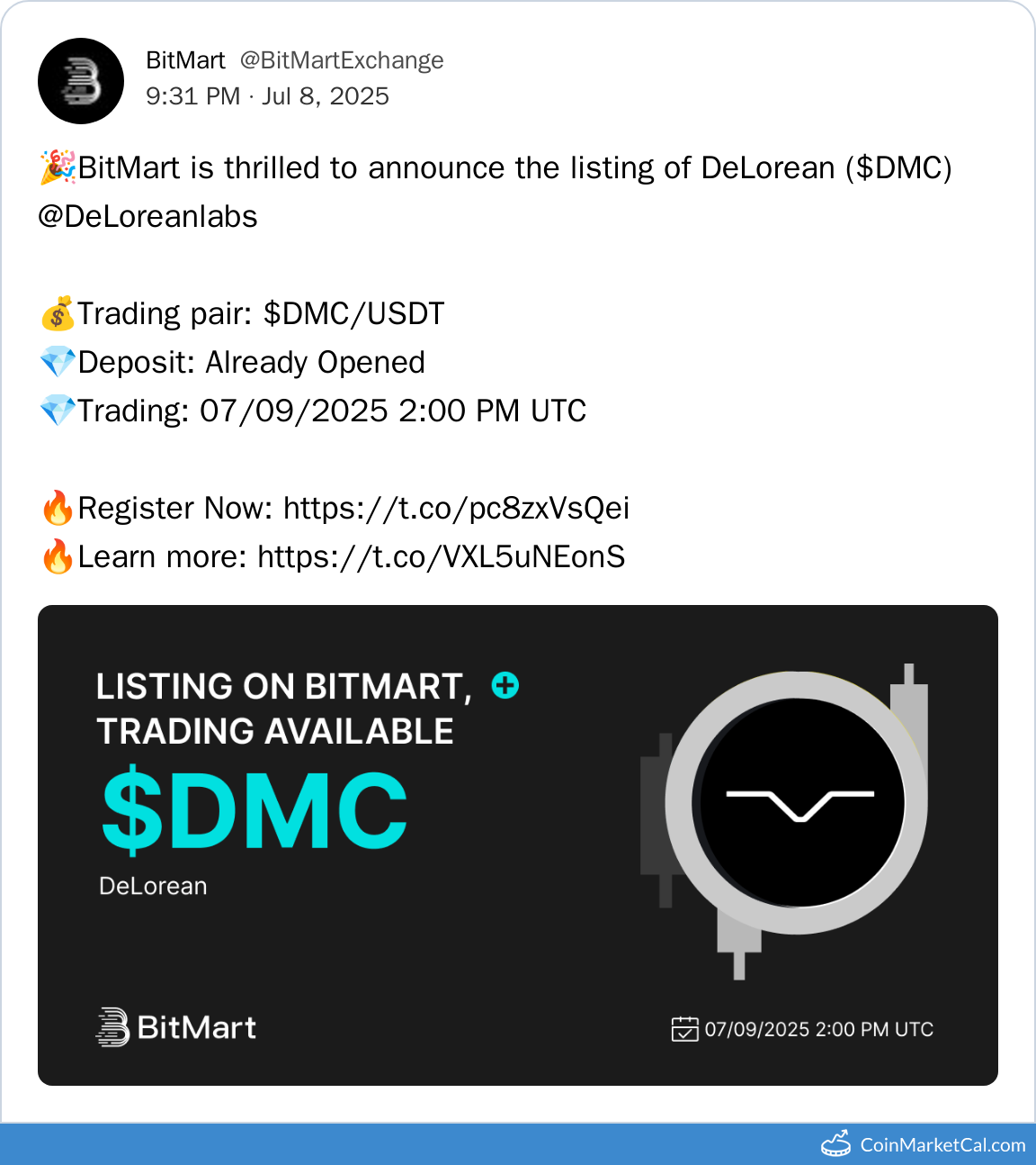 BitMart Listing