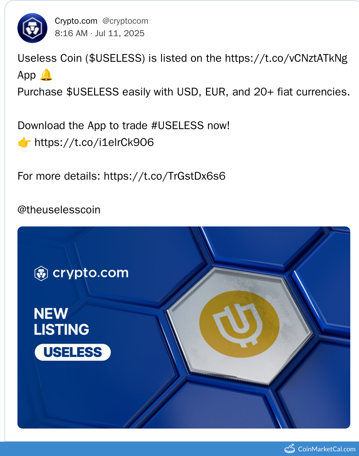 Crypto.com Listing
