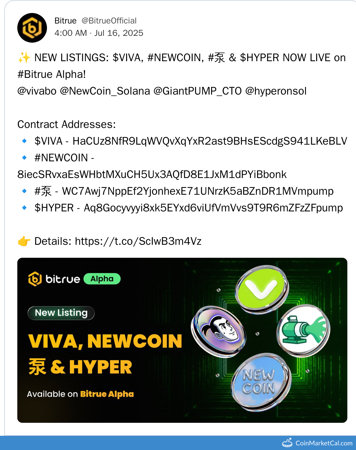 Bitrue Alpha Listing