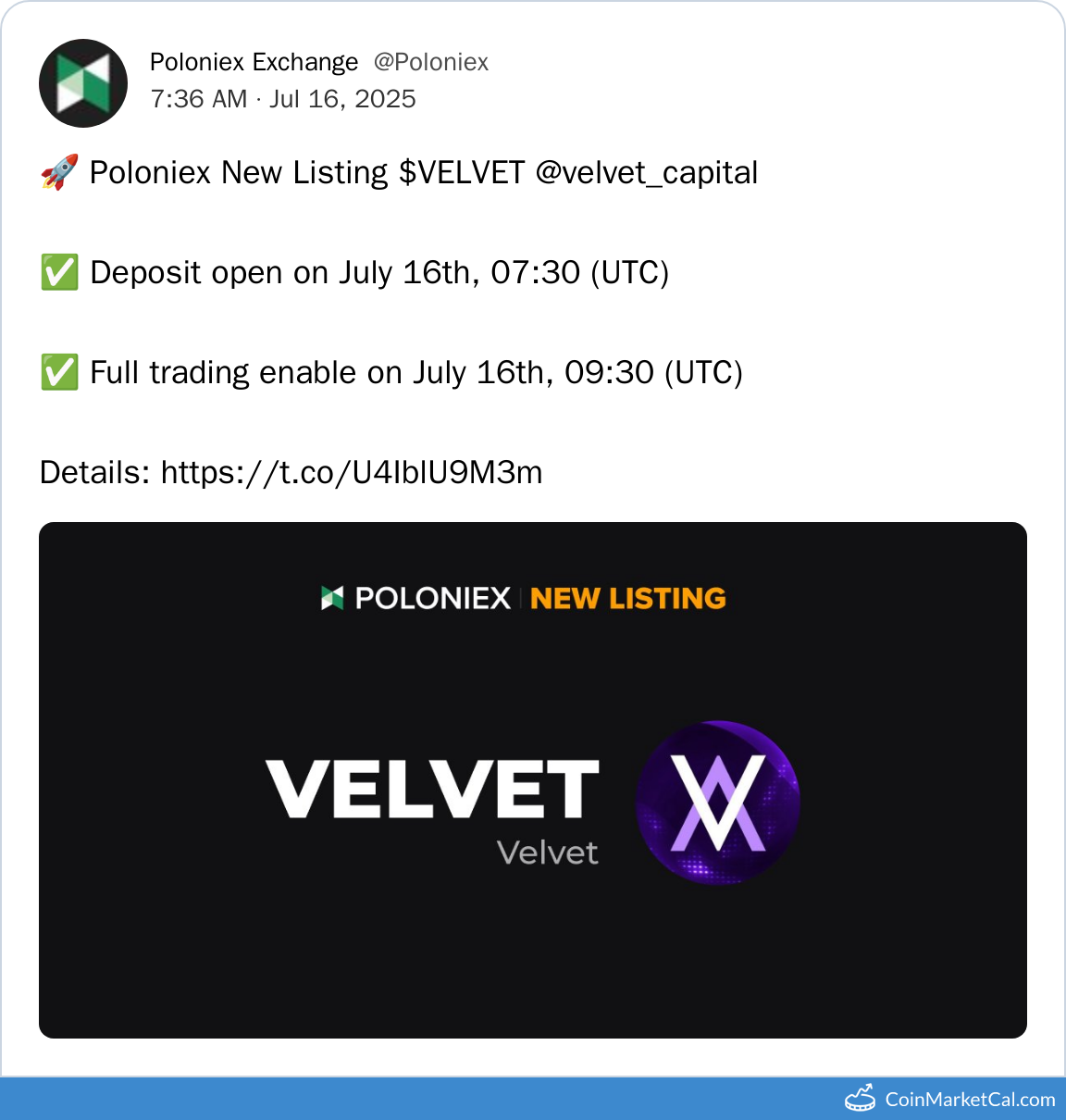 Poloniex Listing