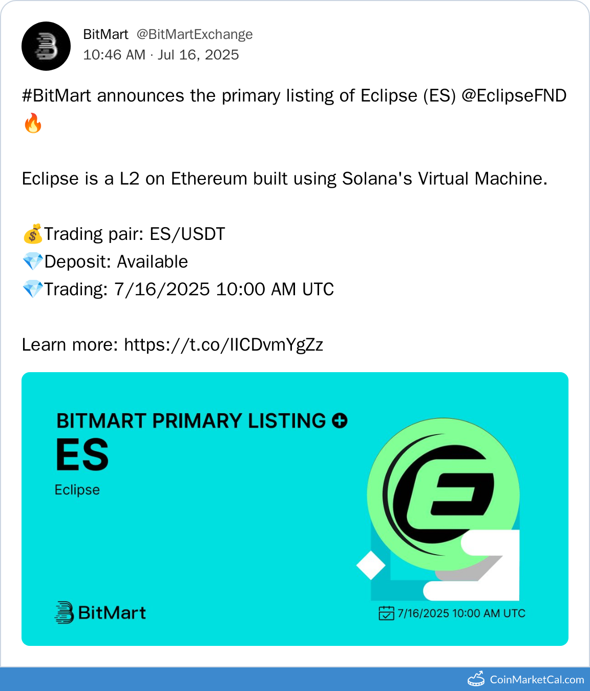 BitMart Listing