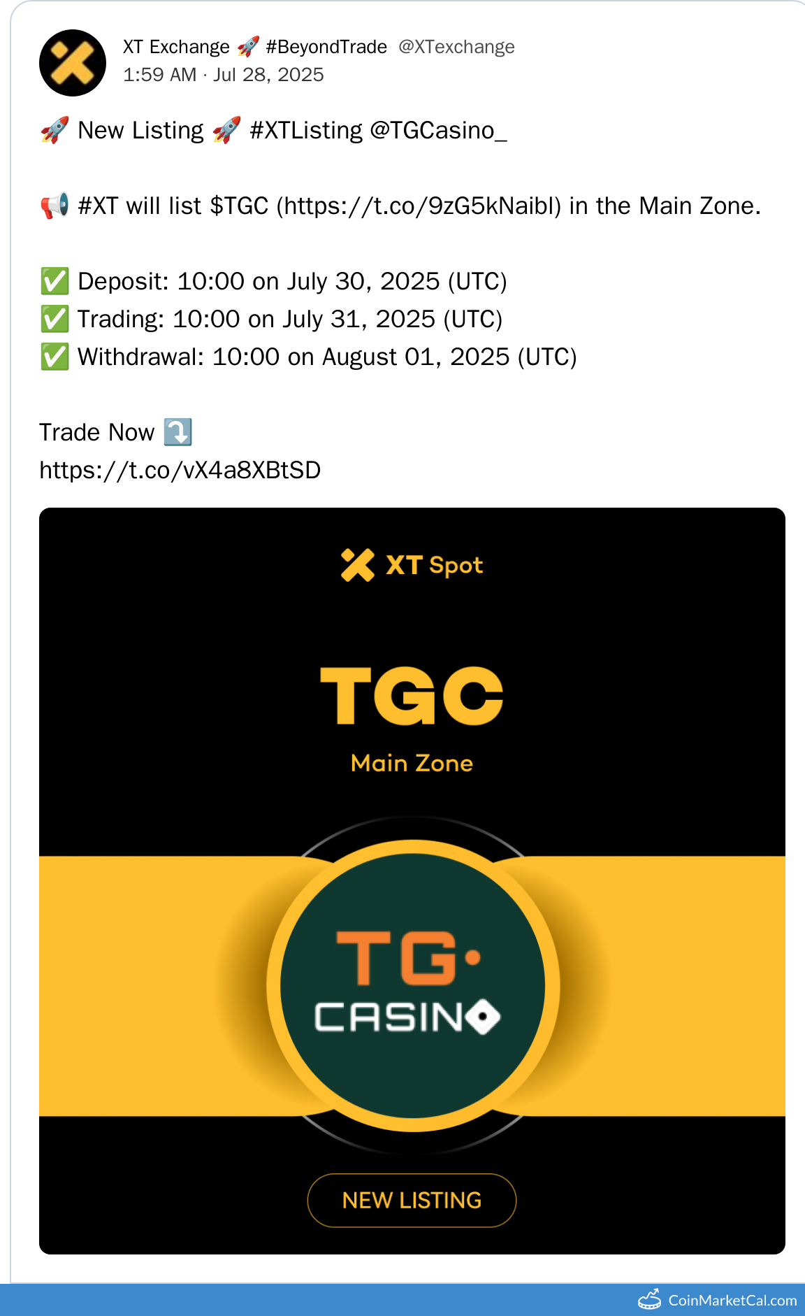 XT.COM Listing