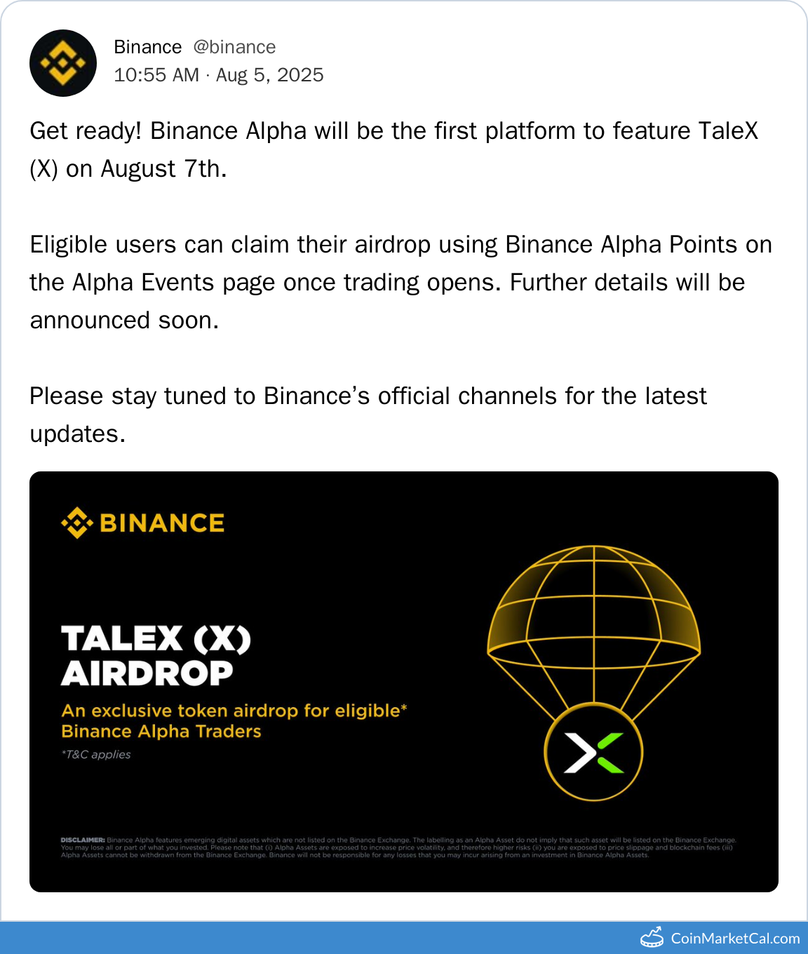 Binance Alpha Listing