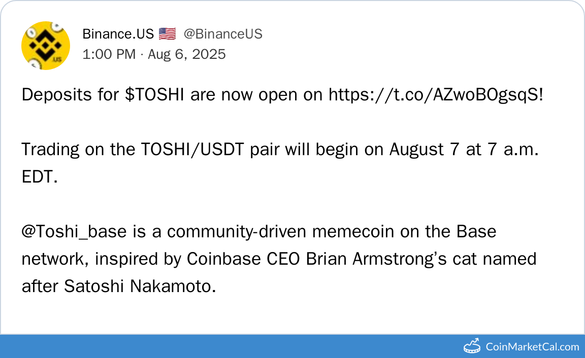 Binance.US Listing