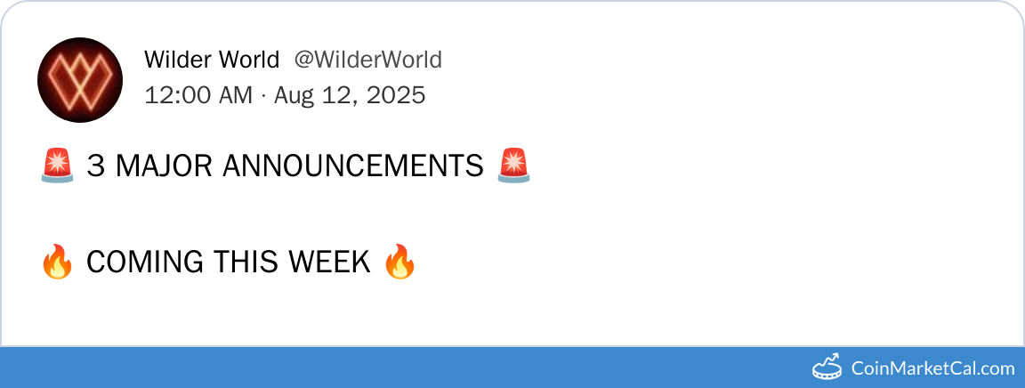 Major Announcements