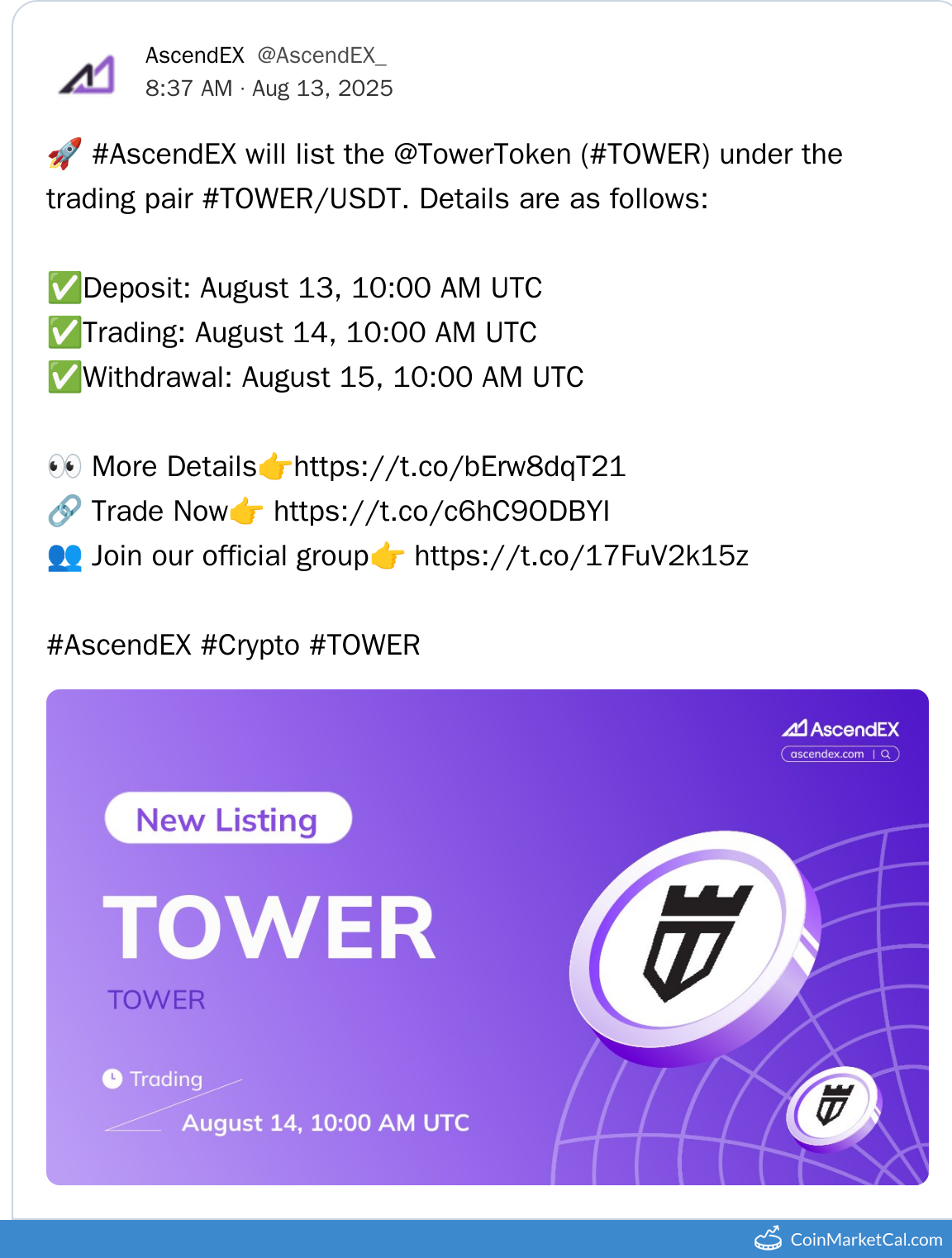 AscendEX Listing