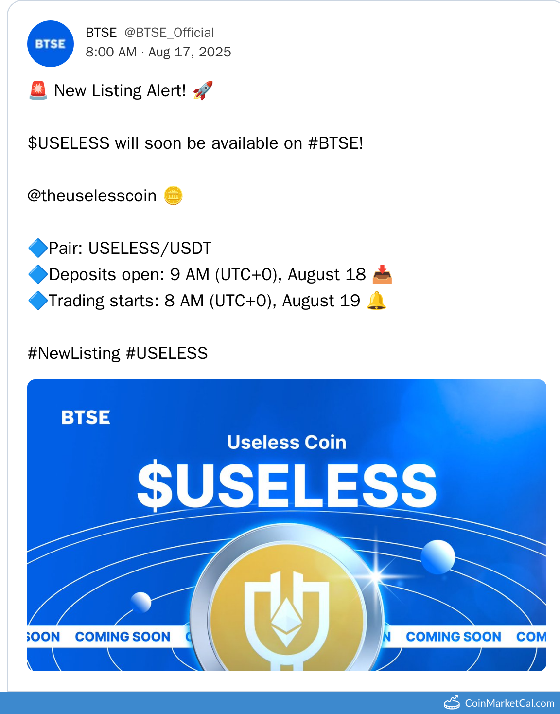 BTSE Listing