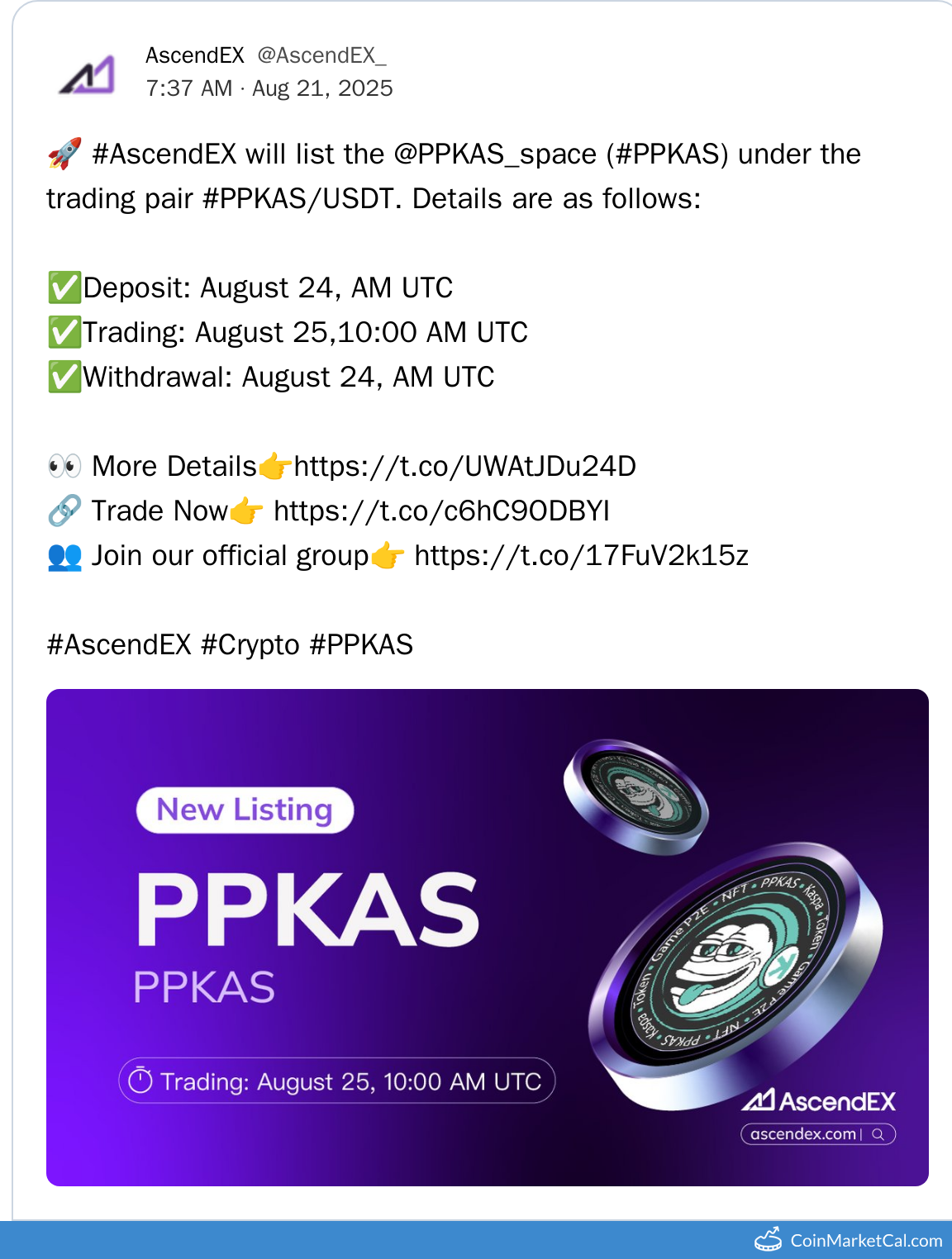 AscendEX Listing