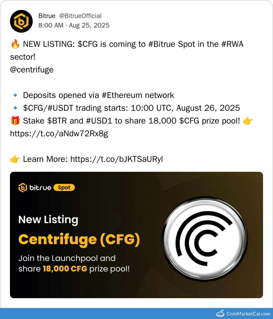 Bitrue Listing