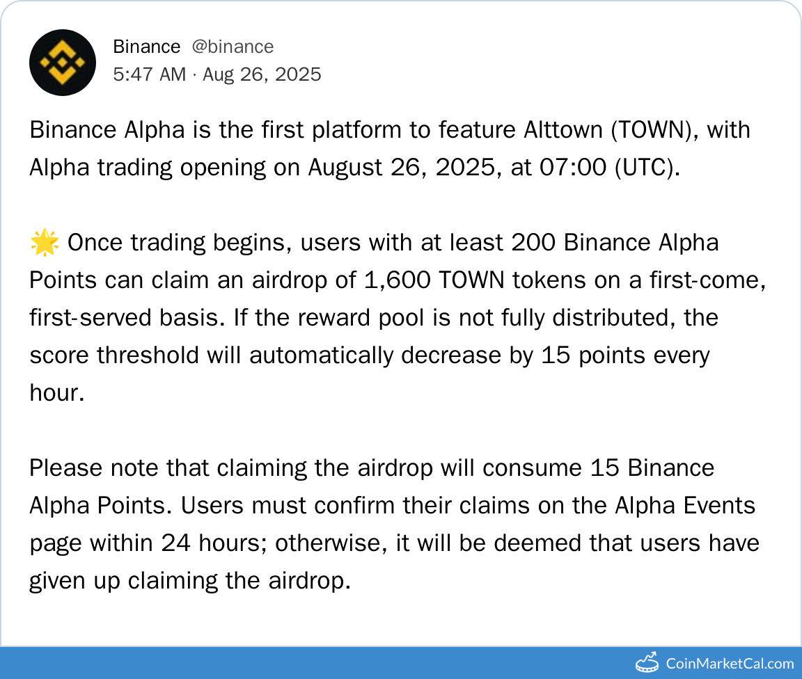 Binance Alpha Listing