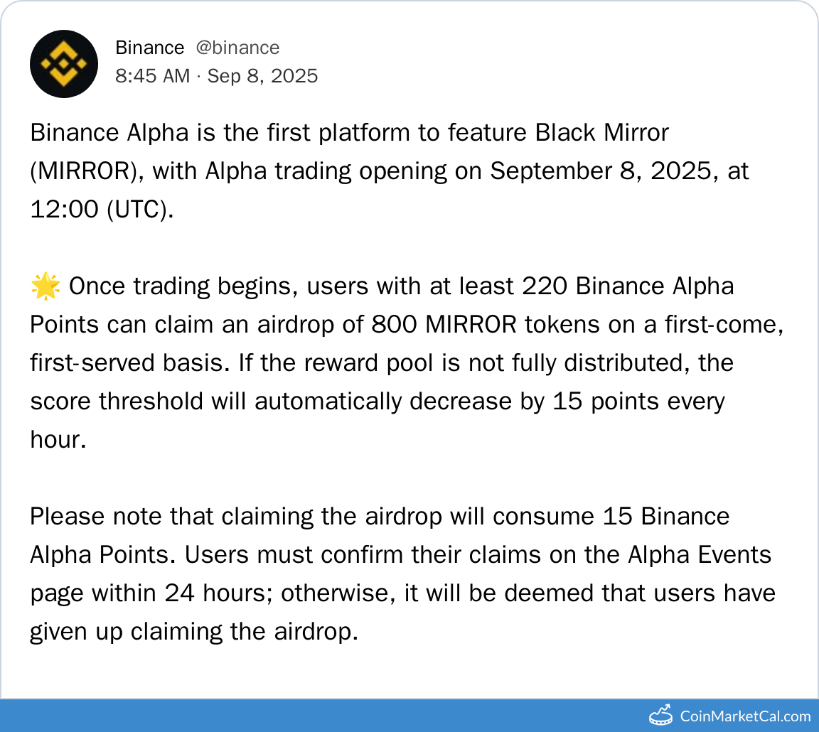 Binance Alpha Listing