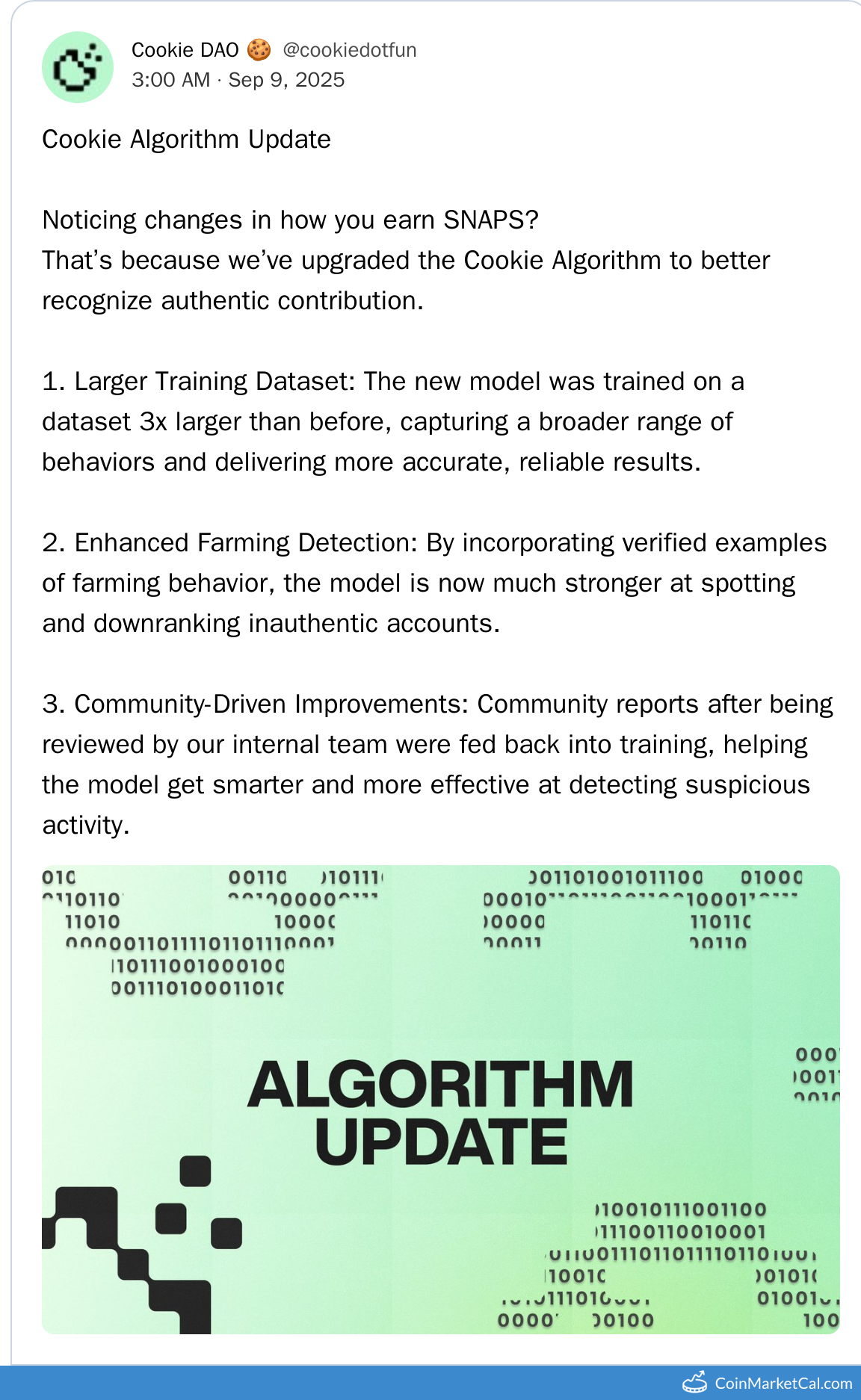 Algorithm Update