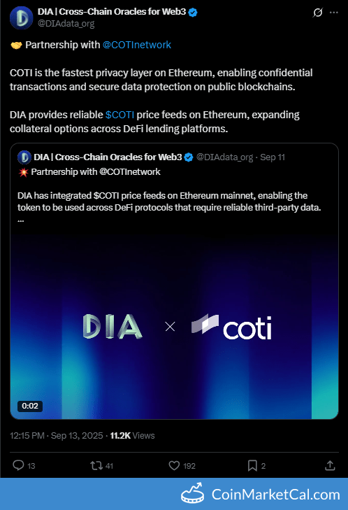 DIA & COTI Partner