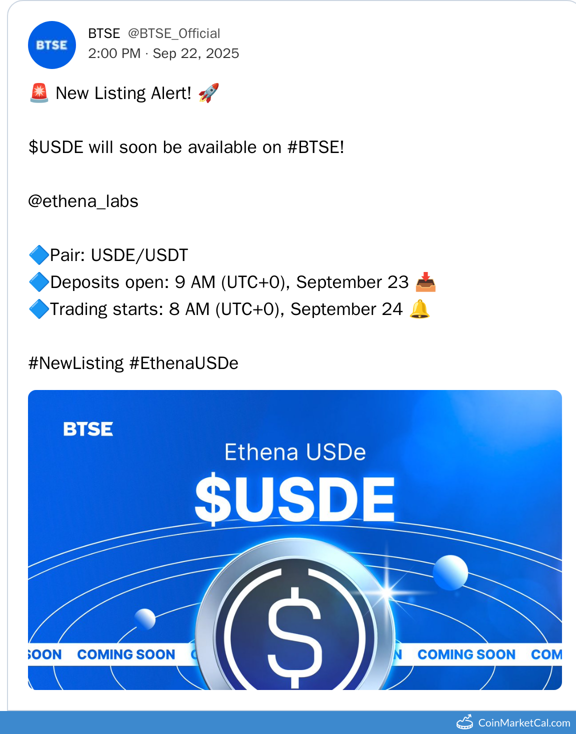 BTSE Listing