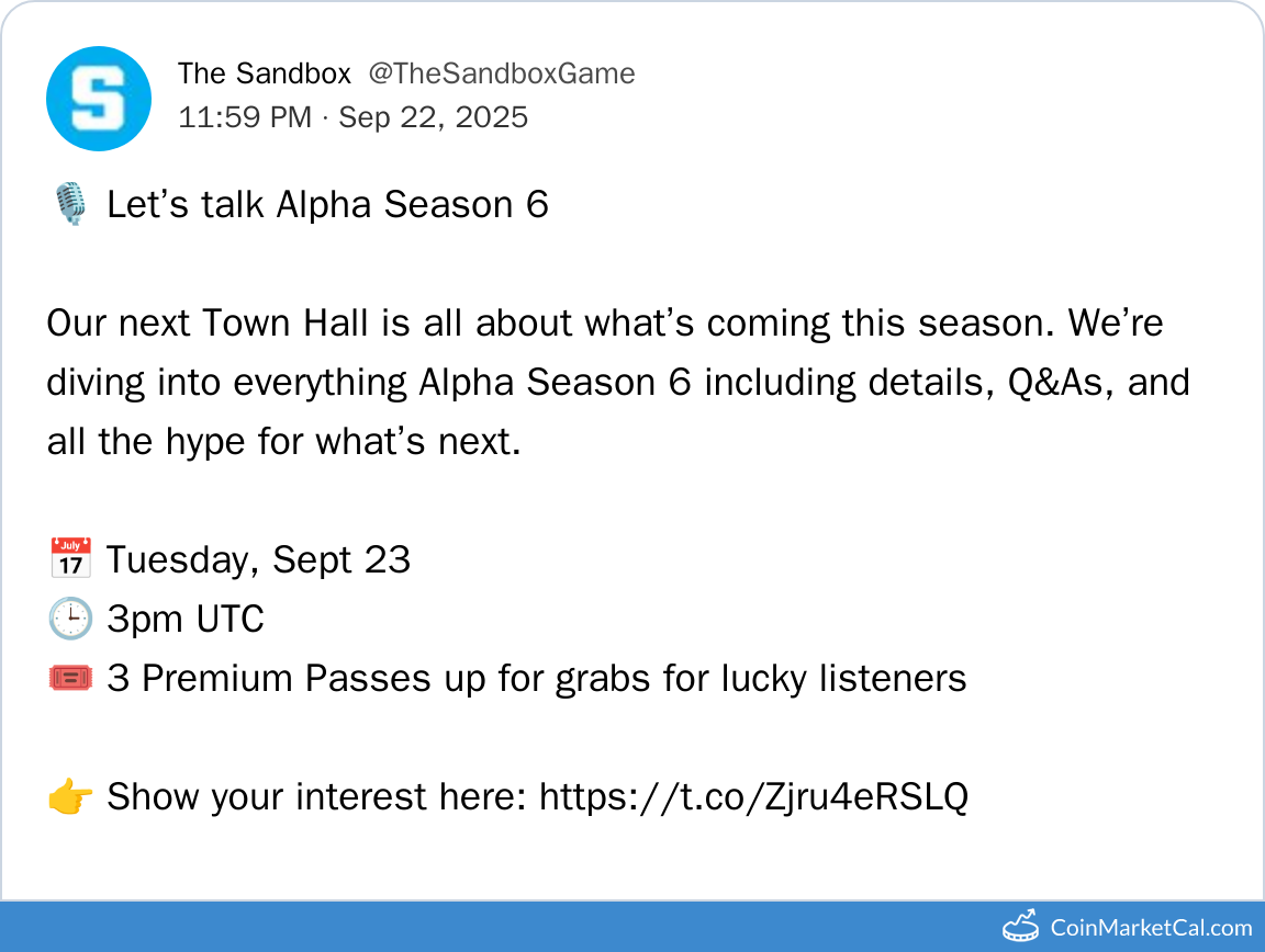 Alpha Season 6 AMA