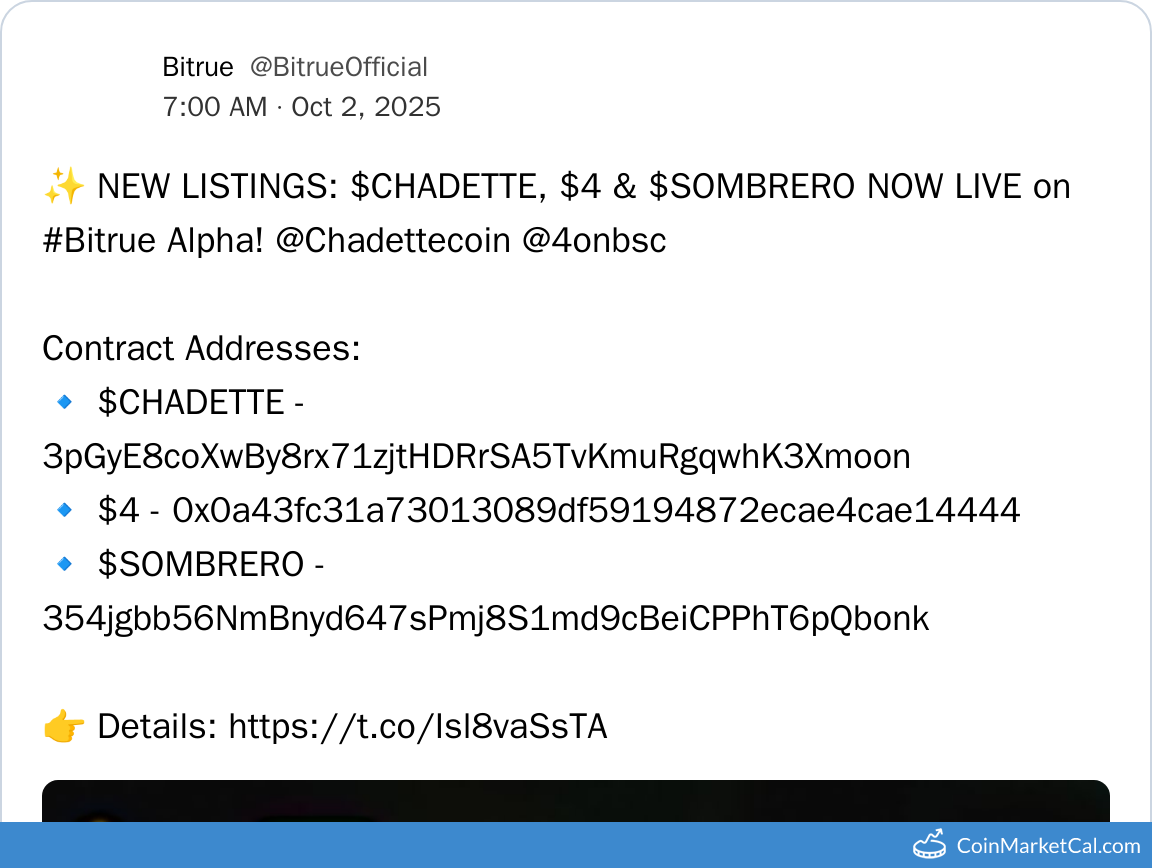 Bitrue Alpha Listing