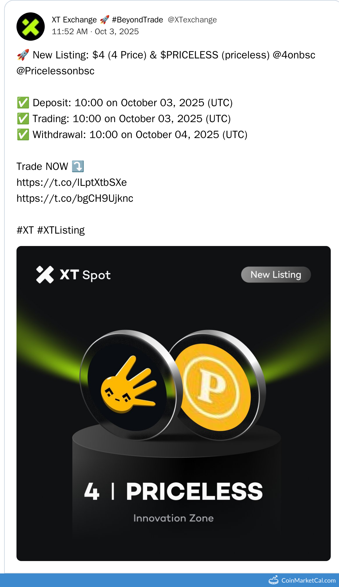 XT.COM Listing