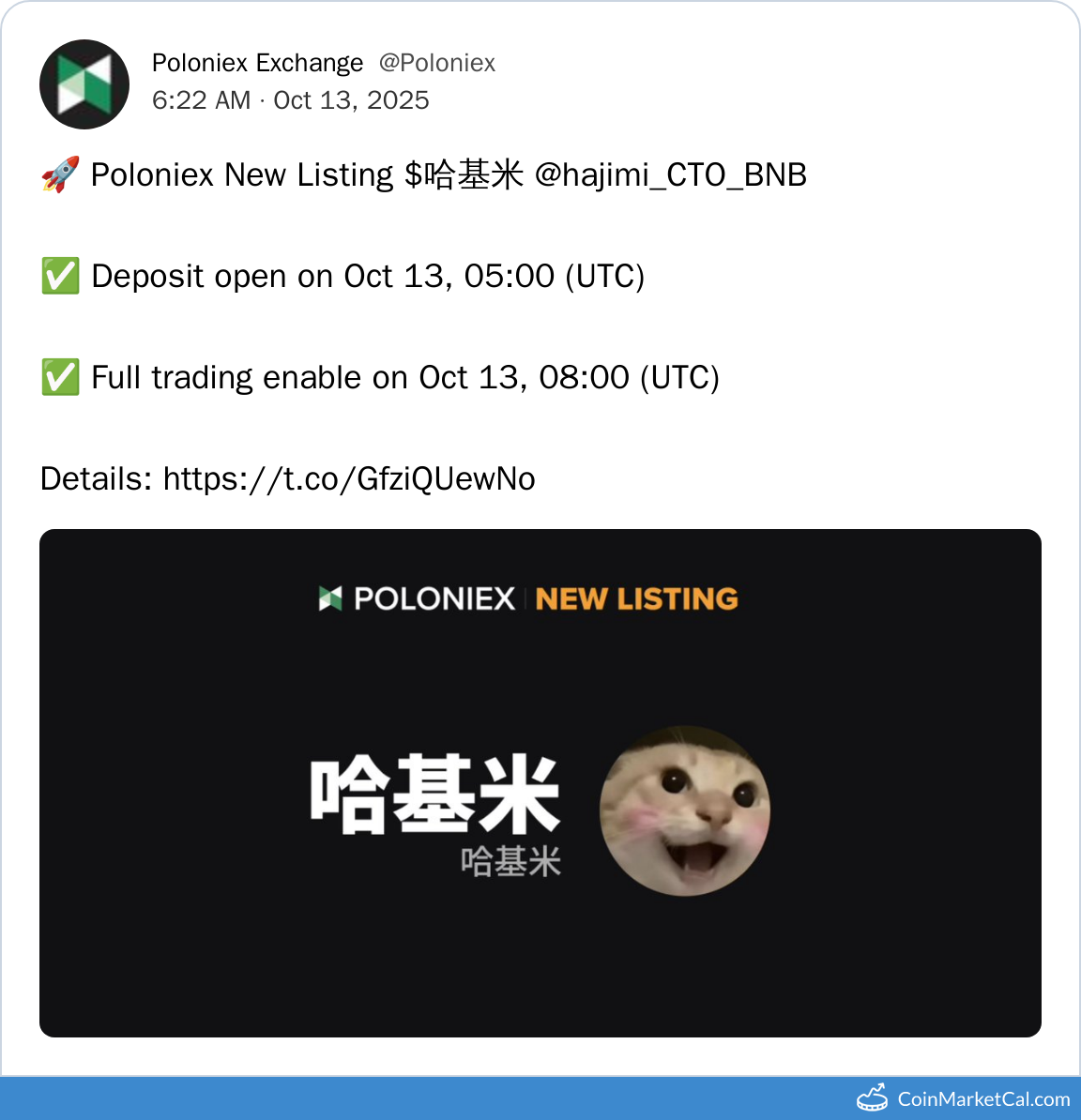 Poloniex Listing