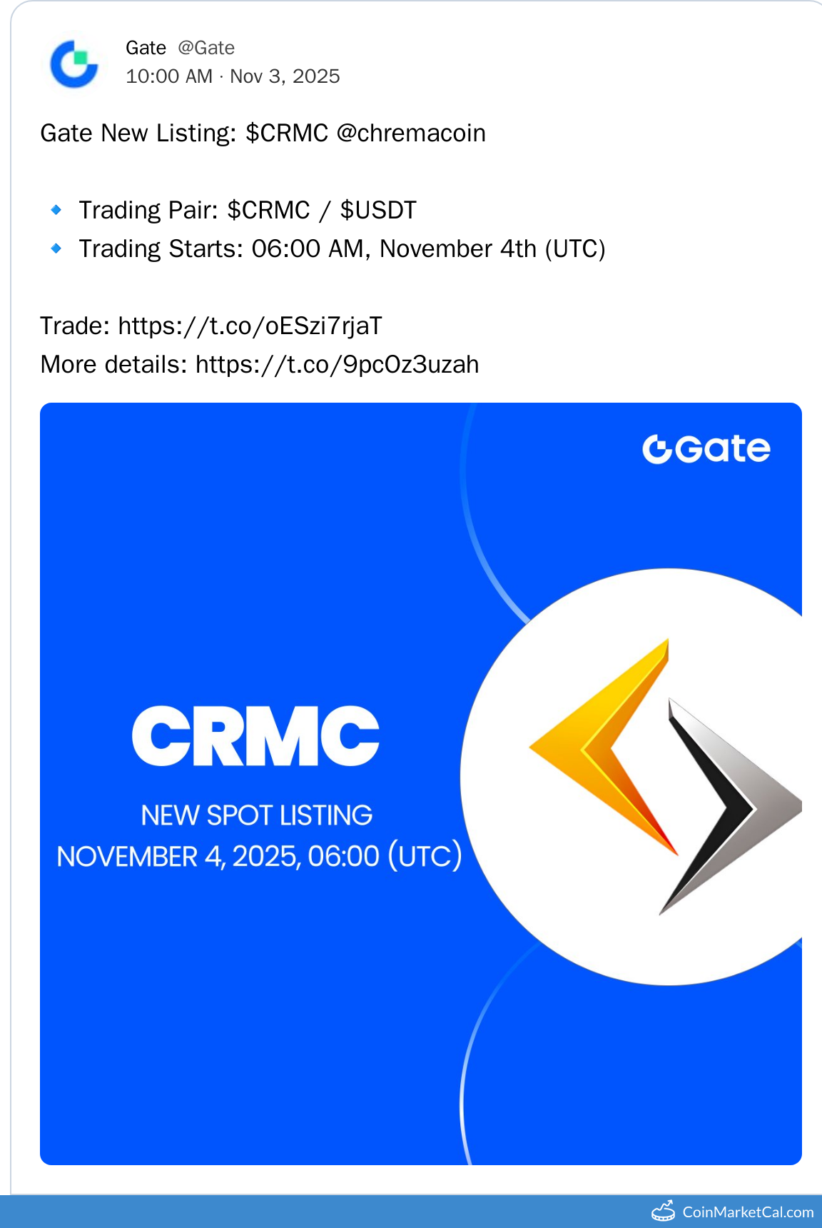 Gate.io Listing
