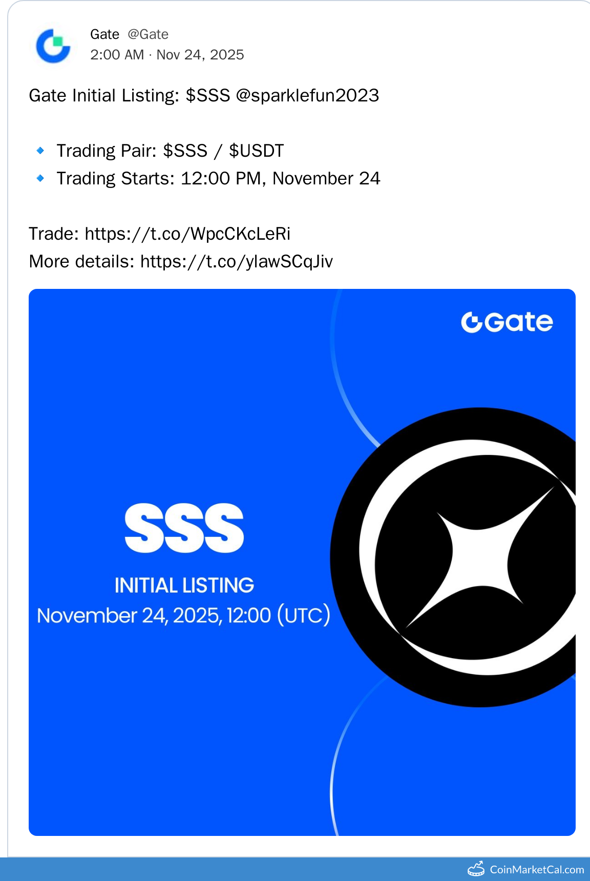 Gate.io Listing