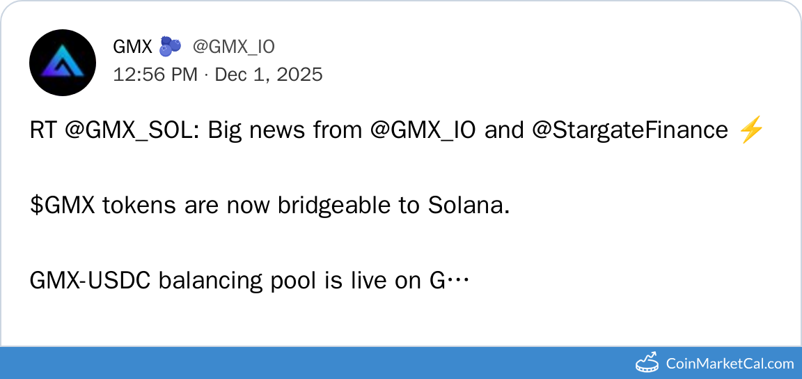 GMX Bridged to Solana