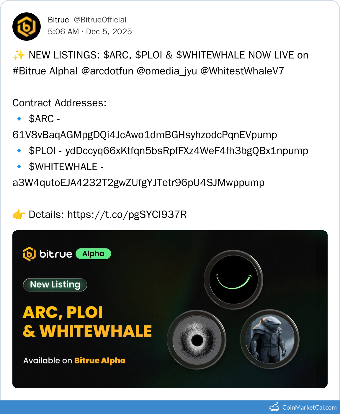 Bitrue Alpha Listing