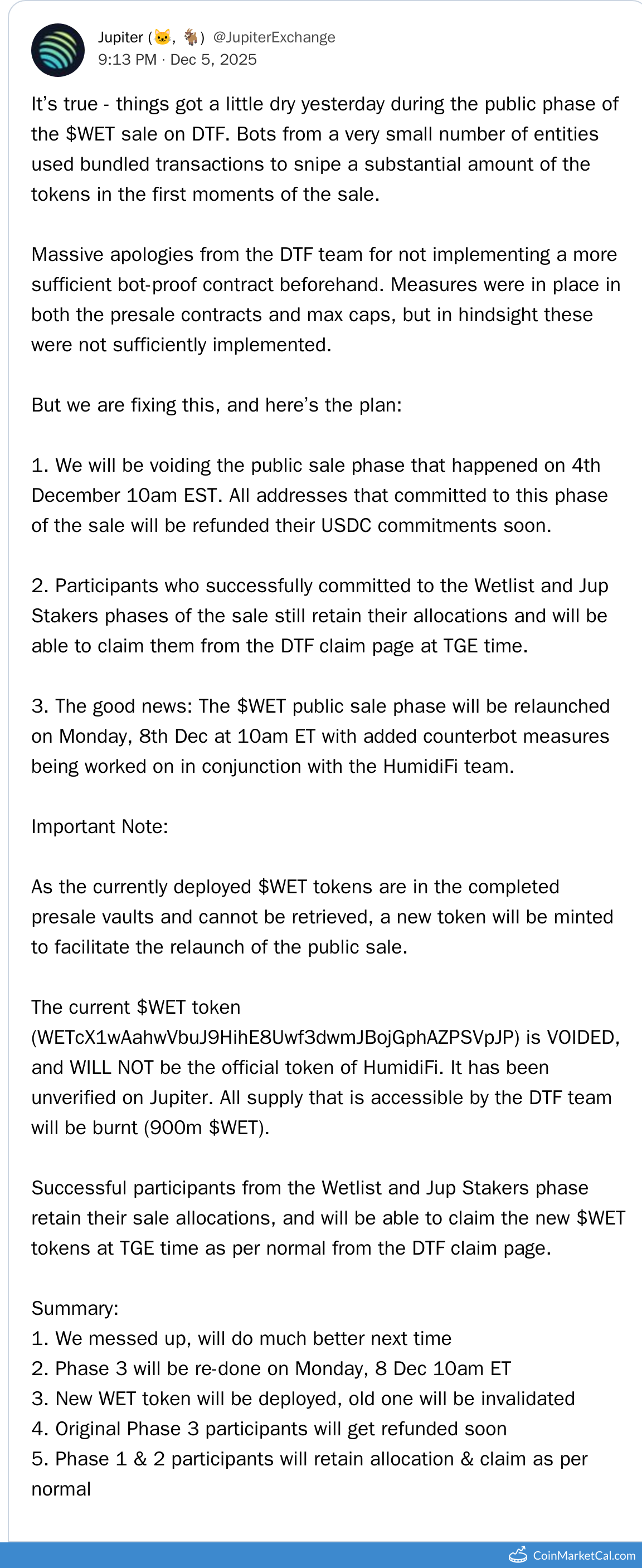 Public Sale Relaunch
