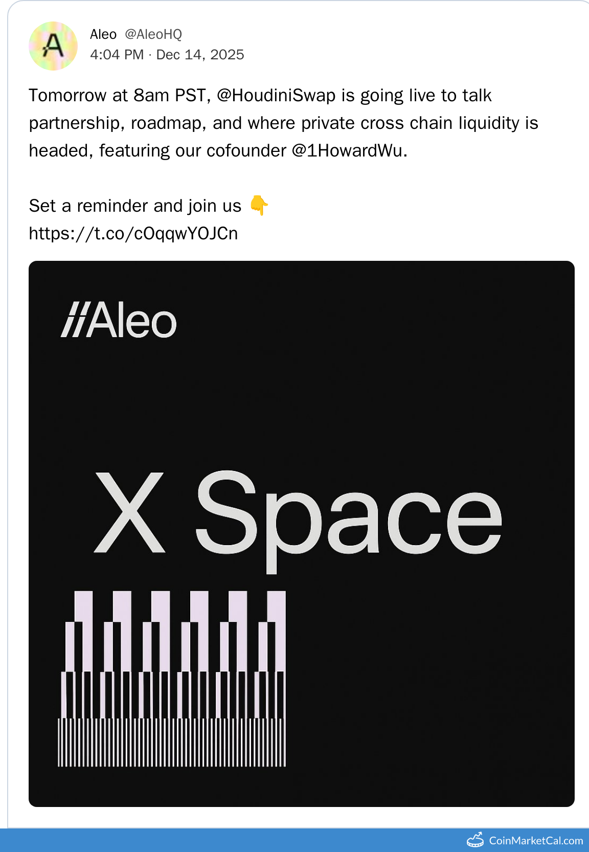 Aleo & Houdini Talk