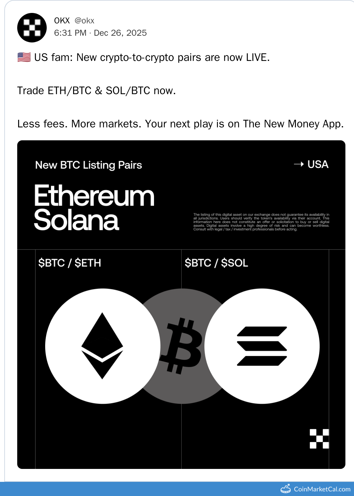 OKX New Trading Pairs