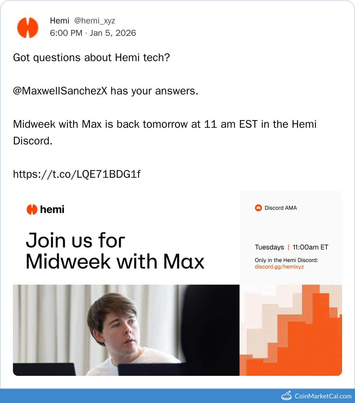 Midweek with Max AMA