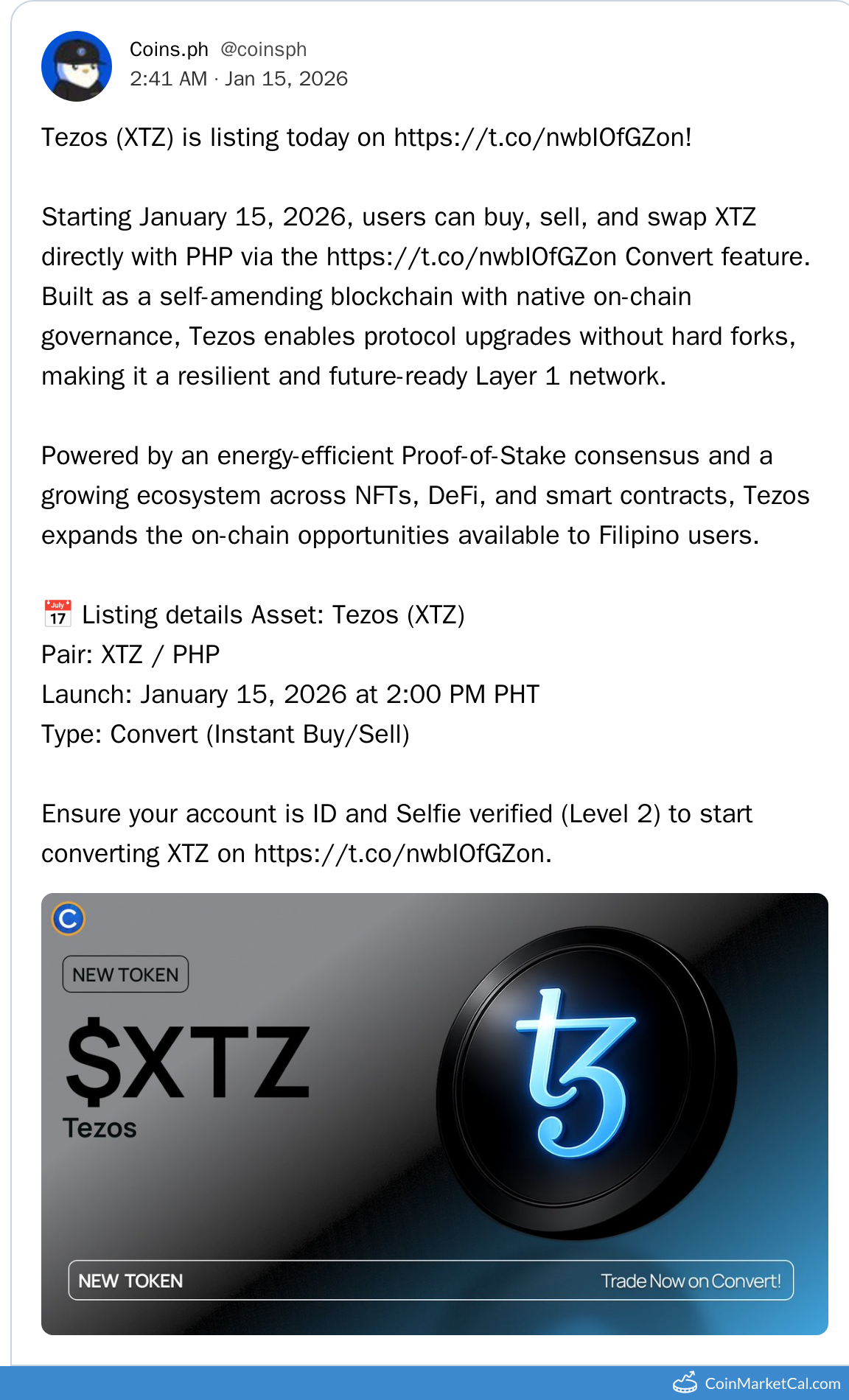 Coins.ph Listing