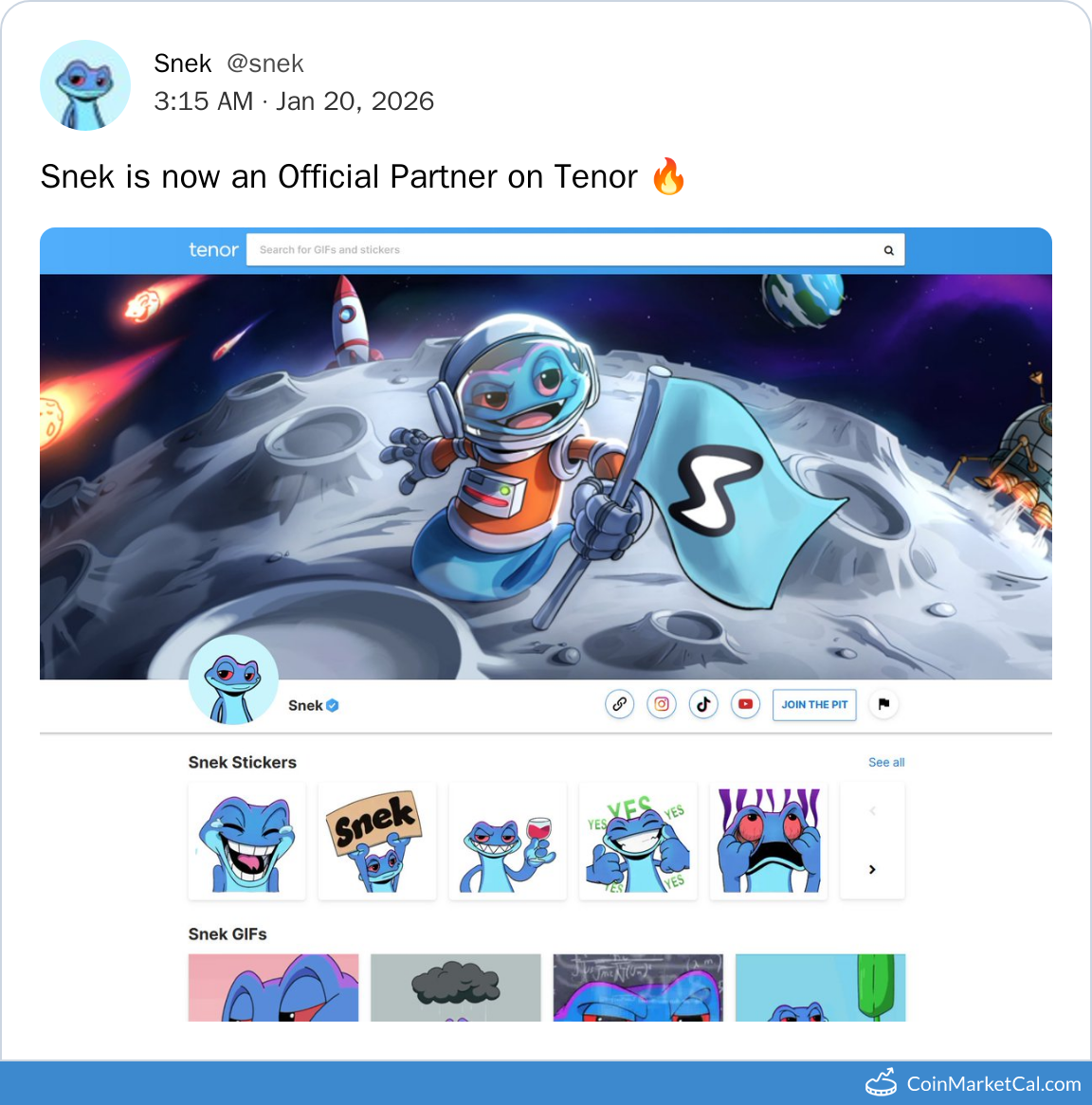Official Partner on Tenor