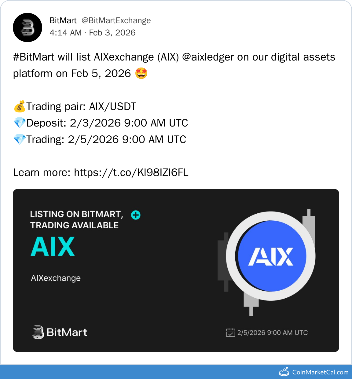 BitMart Listing