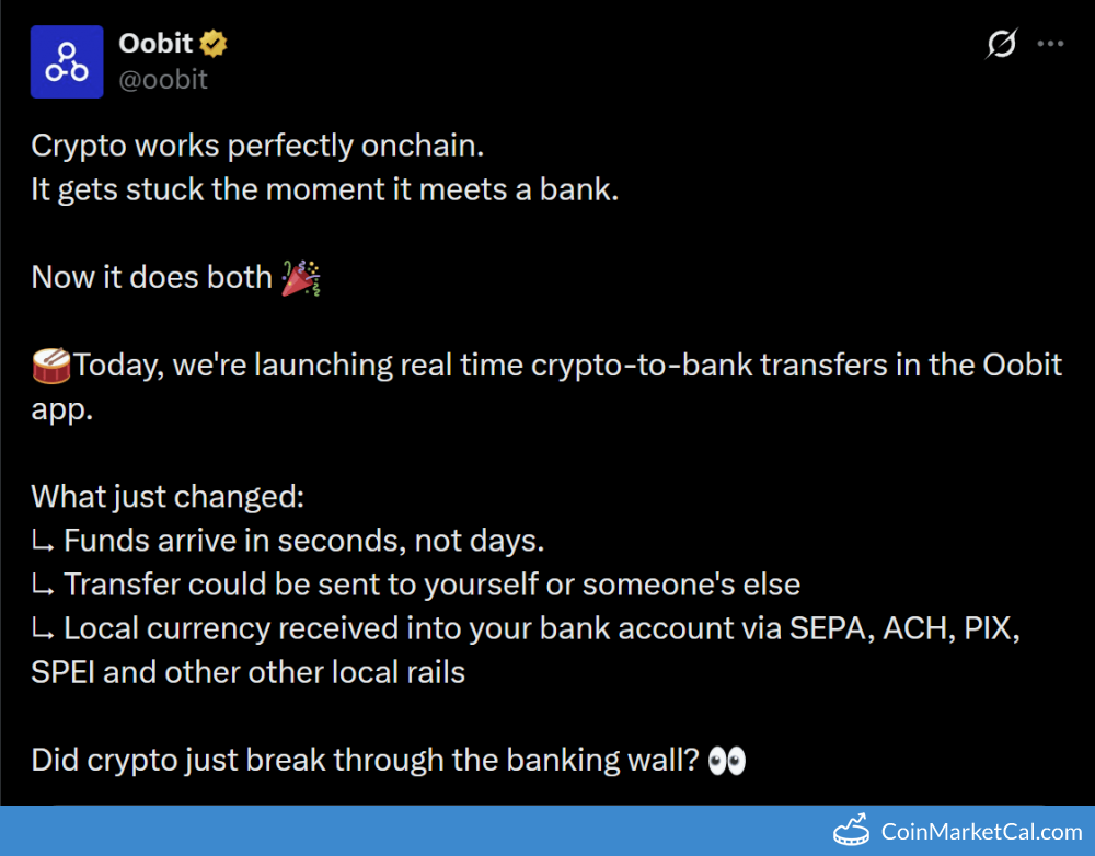 Crypto-to-bank Transfers