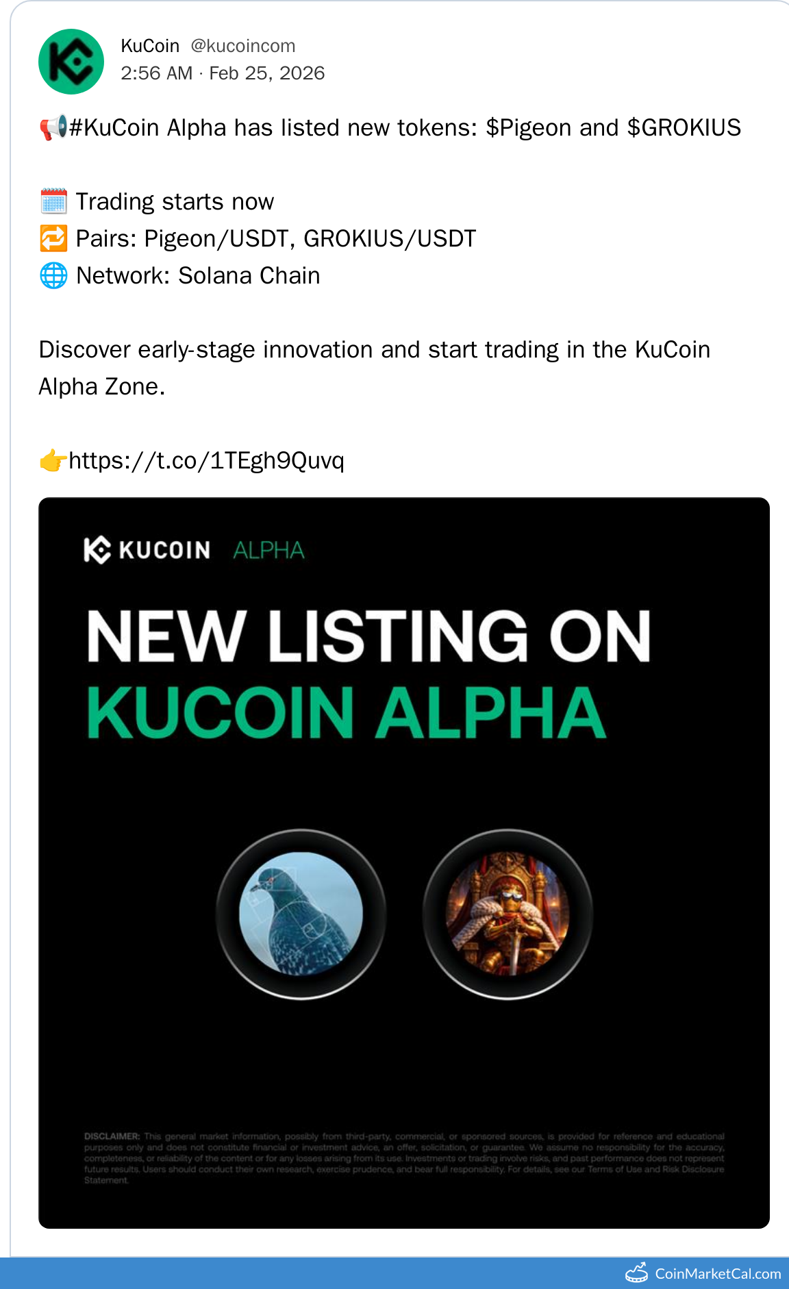 KuCoin Alpha Listing