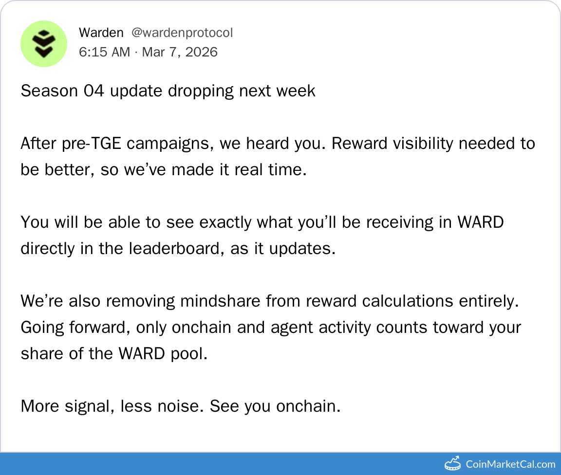 Season 04 Update