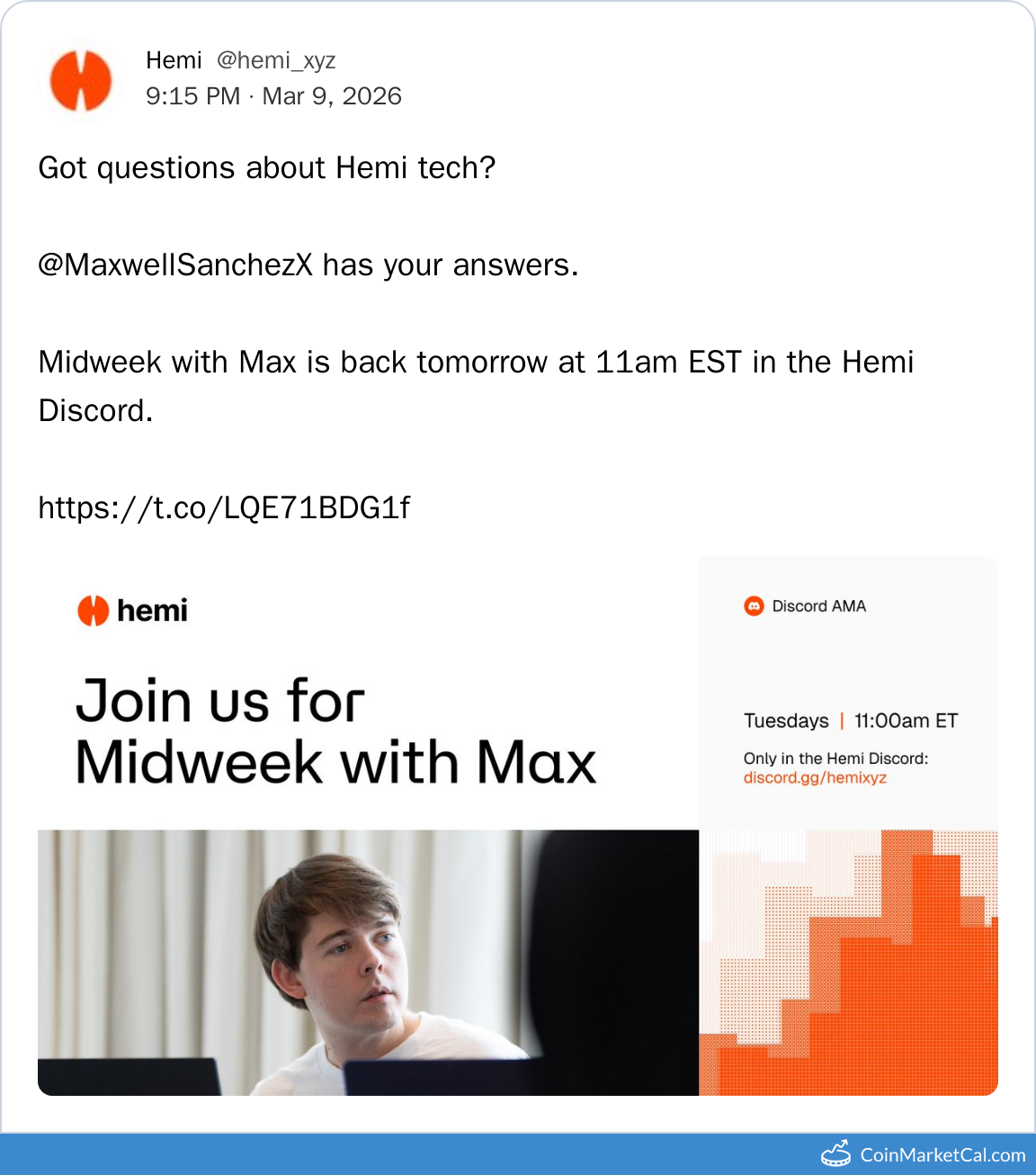 Midweek with Max