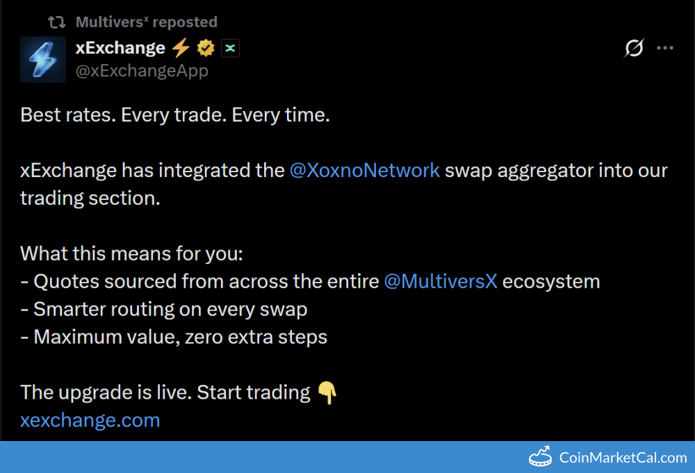 XOXNO Swap on XExchange