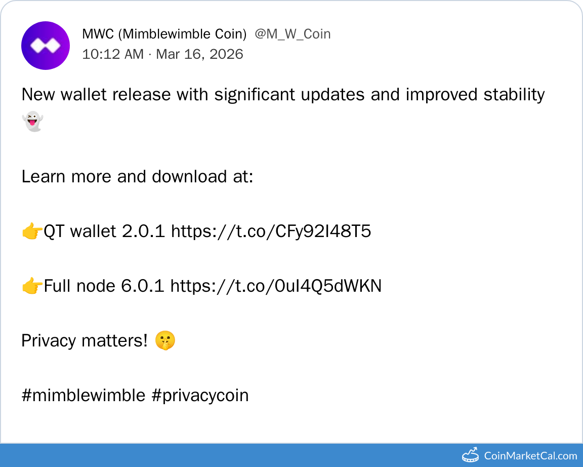 Wallet & Node Update