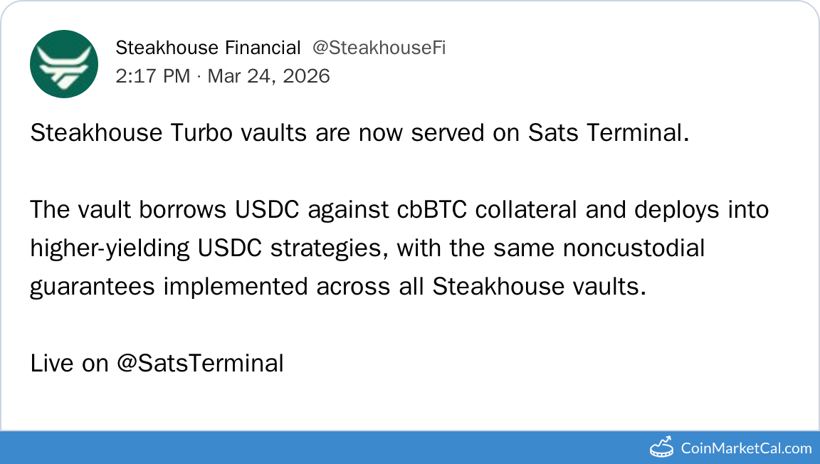 Turbo Vaults on Sats