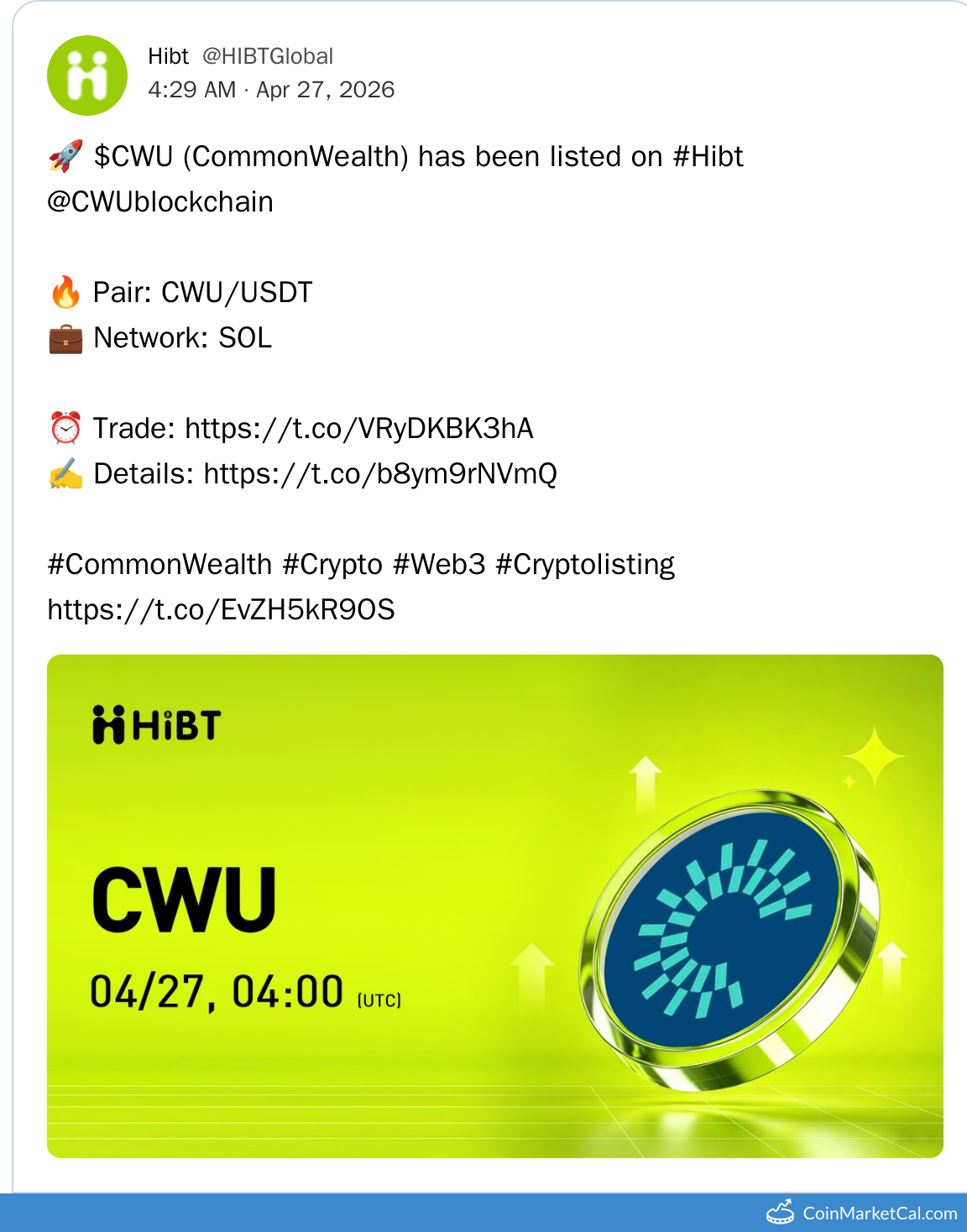 Hibt Listing