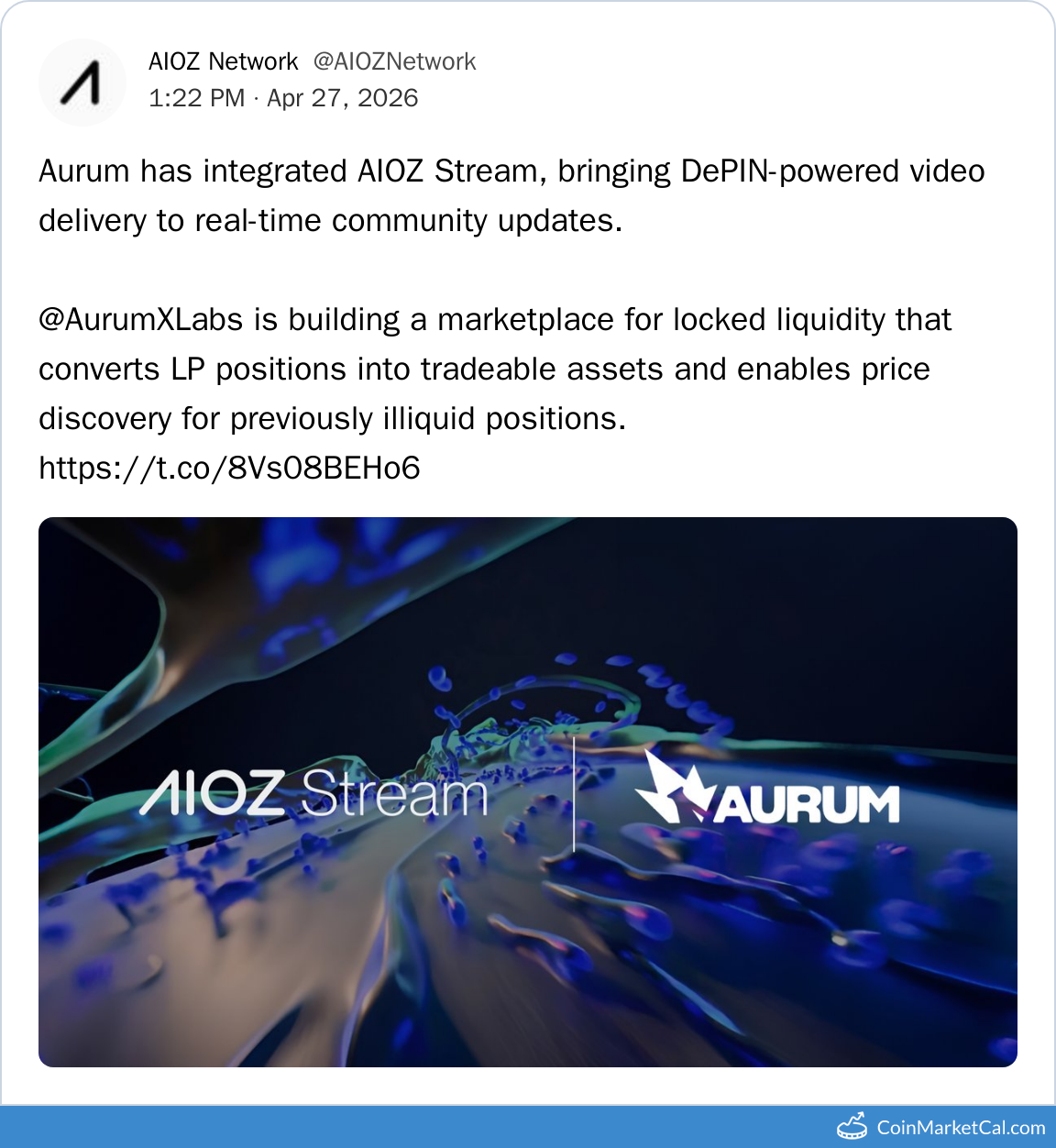 Aurum Integrates Stream