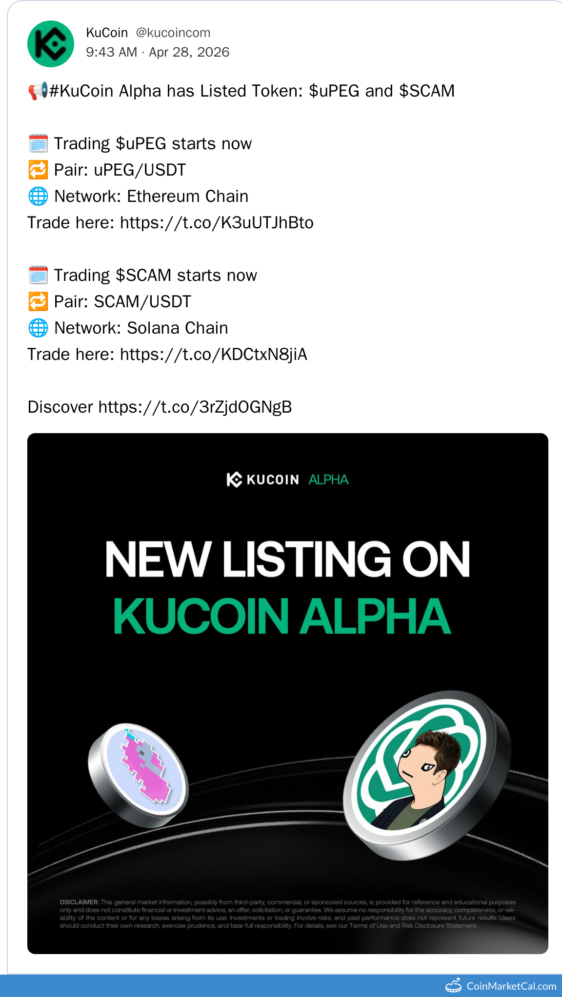 KuCoin Alpha Listing