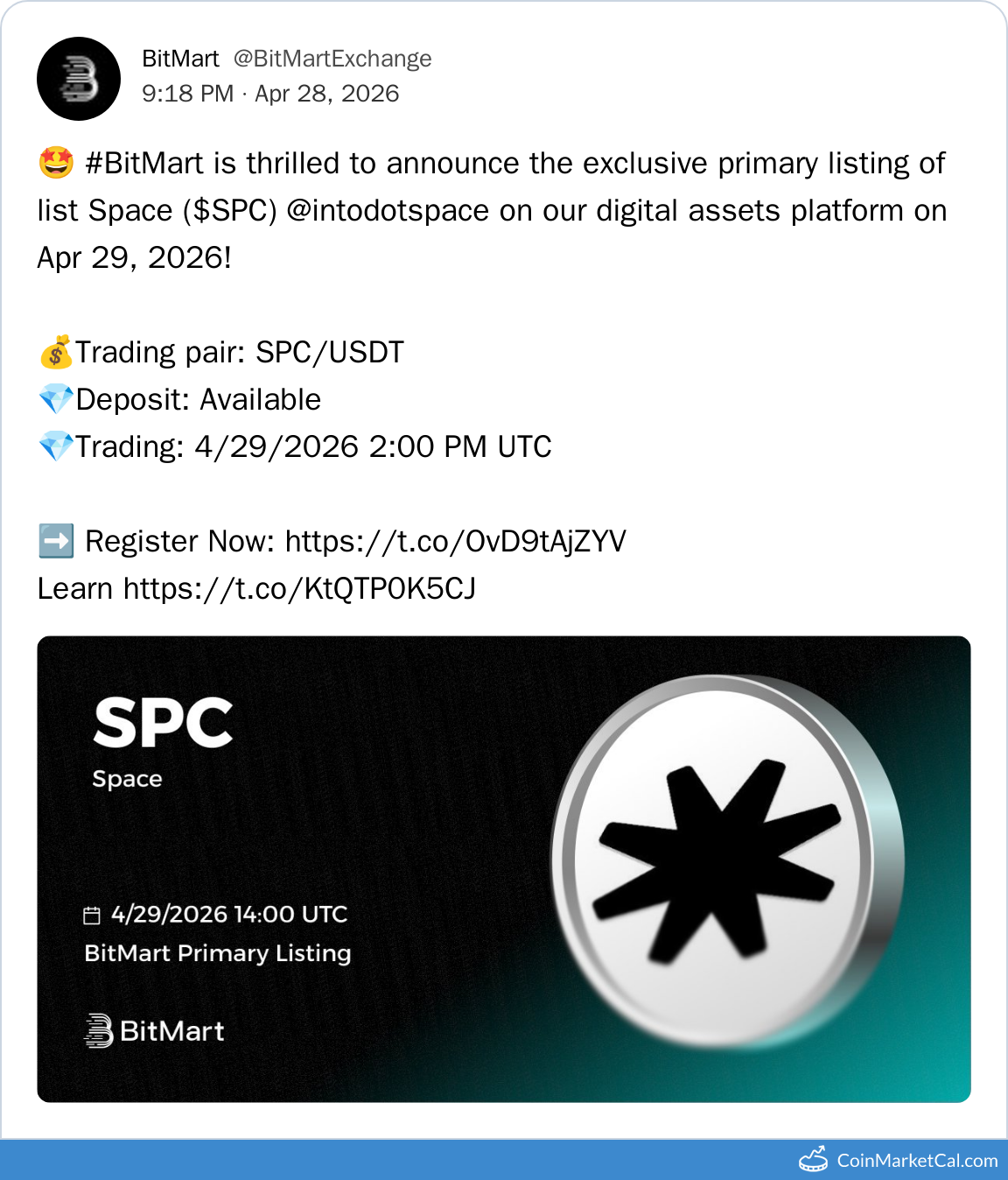BitMart Listing