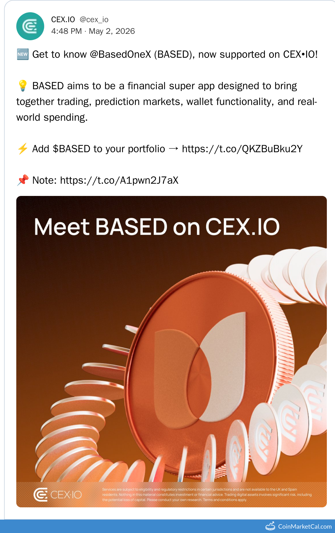 CEX.IO Listing