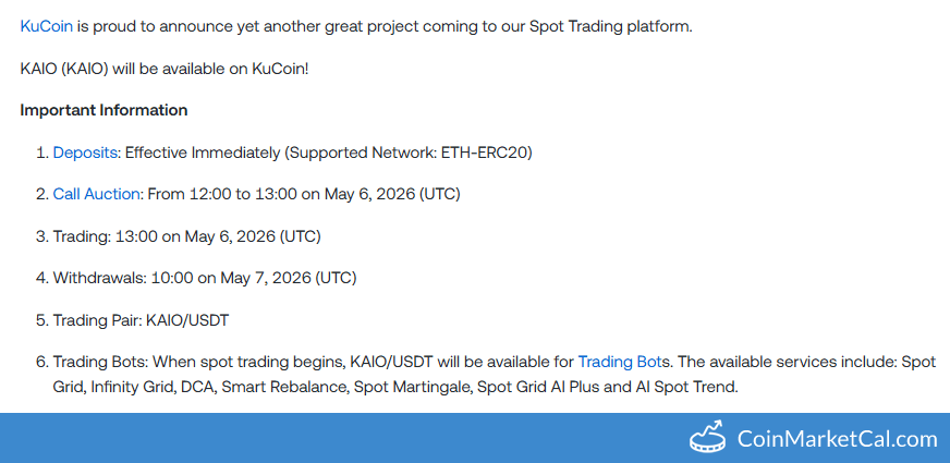 KuCoin Listing